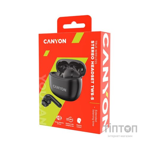 Навушники Canyon TWS-5 Black (CNS-TWS5B)