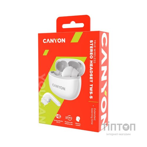 Навушники Canyon TWS-5 White (CNS-TWS5W)
