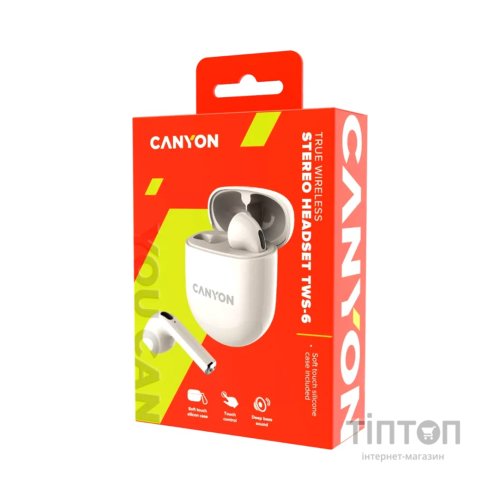 Навушники Canyon TWS-6 Beige (CNS-TWS6BE)
