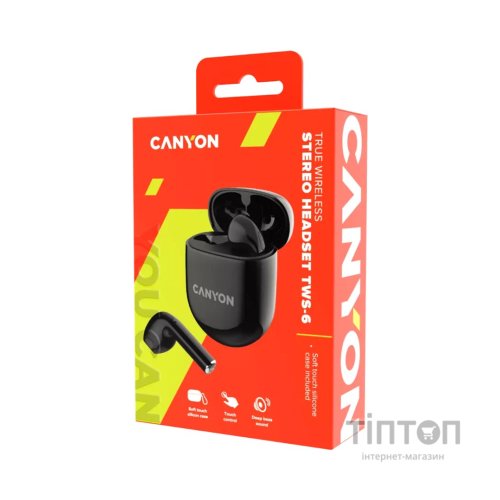 Навушники Canyon TWS-6 Black (CNS-TWS6B)