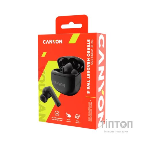 Навушники Canyon TWS-8 Black (CNS-TWS8B)