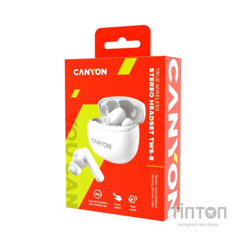 Навушники Canyon TWS-8 White (CNS-TWS8W)