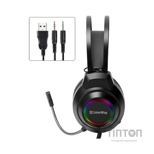 Навушники ColorWay BlazeCore RGB Black (CW-HPG03BK)