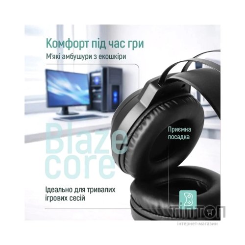 Навушники ColorWay BlazeCore RGB Black (CW-HPG03BK)