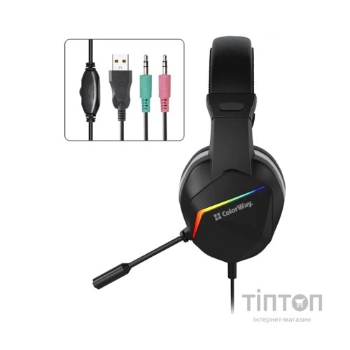 Навушники ColorWay Bloodwave LED Black (CW-HPG01BK)