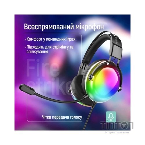 Навушники ColorWay Firestrike RGB Black (CW-HPG04BK)