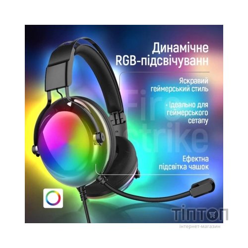 Навушники ColorWay Firestrike RGB Black (CW-HPG04BK)