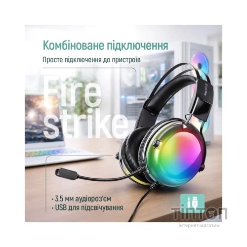 Навушники ColorWay Firestrike RGB Black (CW-HPG04BK)