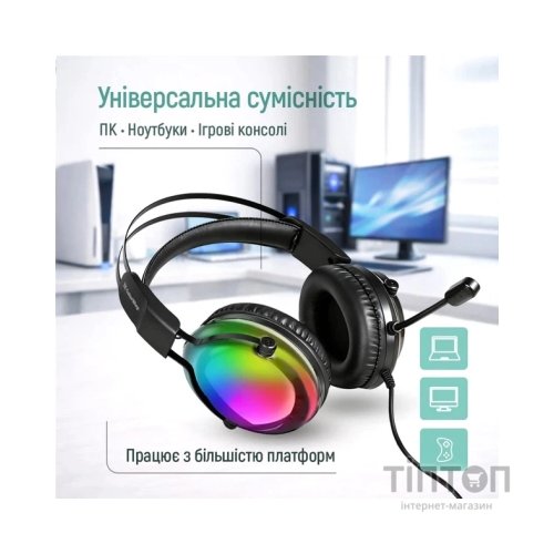 Навушники ColorWay Firestrike RGB Black (CW-HPG04BK)