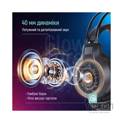 Навушники ColorWay GlowCore RGB Black (CW-HPG02BK)
