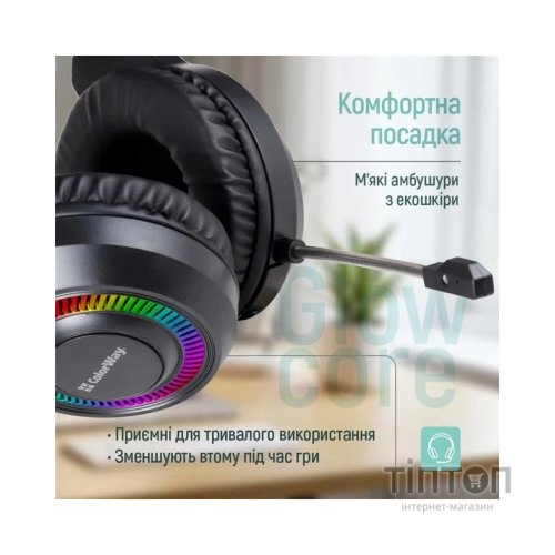 Навушники ColorWay GlowCore RGB Black (CW-HPG02BK)