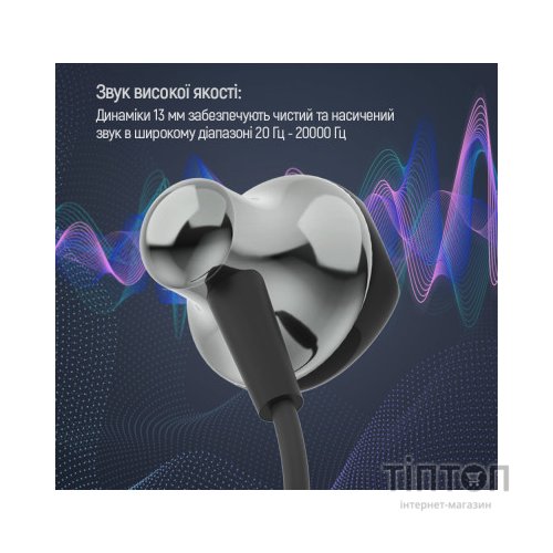 Навушники ColorWay Slim 3.5 mm Wired Earphone Blast 1 Black (CW-WD01BK)