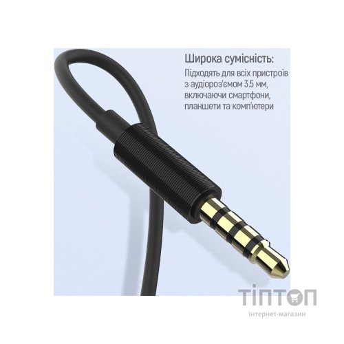Навушники ColorWay Slim 3.5 mm Wired Earphone Blast 1 Black (CW-WD01BK)
