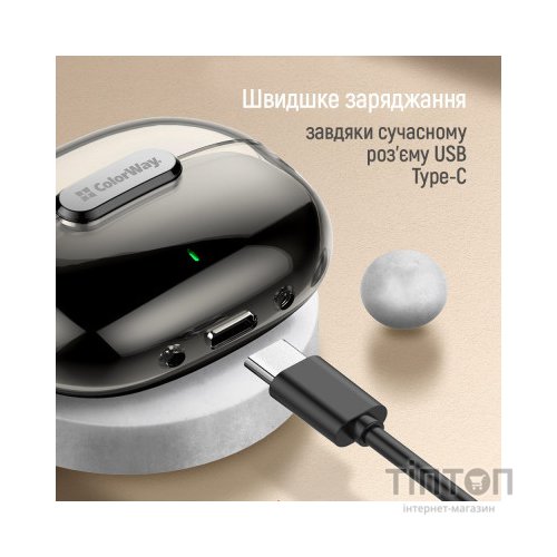 Навушники ColorWay Slim TWS-2 Earbuds Black (CW-TWS2BK)