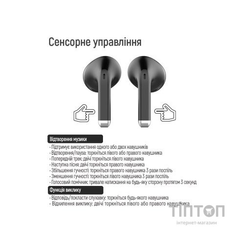 Навушники ColorWay Slim TWS-2 Earbuds Black (CW-TWS2BK)