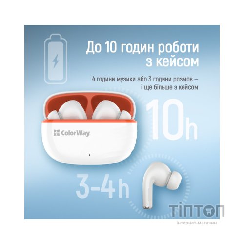 Навушники ColorWay Slim TWS-5 Earbuds White (CW-TWS5WT)