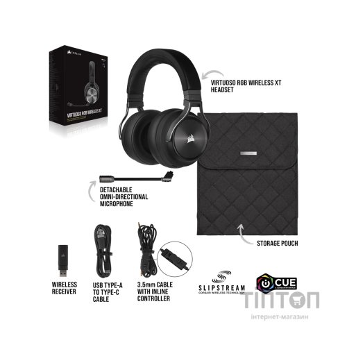 Навушники Corsair Corsair Virtuoso RGB Wireless XT (CA-9011188-EU)