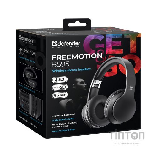 Навушники Defender FreeMotion B595 Bluetooth Black (63595)