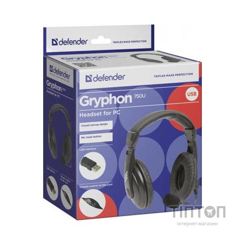 Навушники Defender Gryphon 750U USB (63752)
