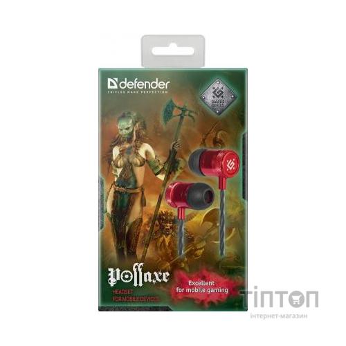 Навушники Defender Pollaxe Black-Red (64453)