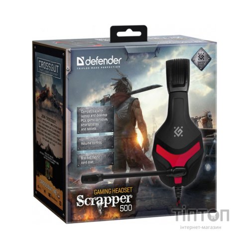 Навушники Defender Scrapper 500 Black-Red (64500)