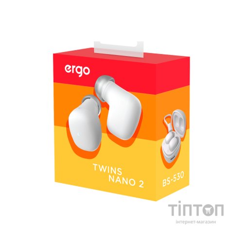 Навушники Ergo BS-530 Twins Nano 2 White (BS-530W)