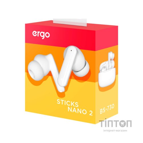Навушники Ergo BS-730 Sticks Nano 2 White (BS-730W)