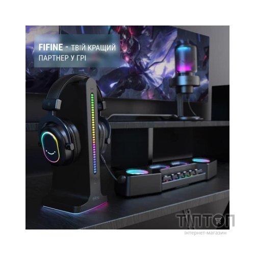 Навушники Fifine H6 RGB 7.1 Black (H6)