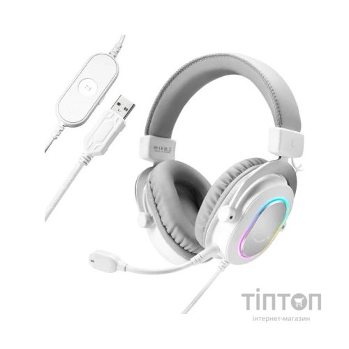 Навушники Fifine H6 RGB 7.1 White (H6W)