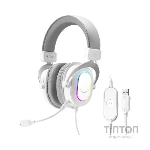 Навушники Fifine H6 RGB 7.1 White (H6W)