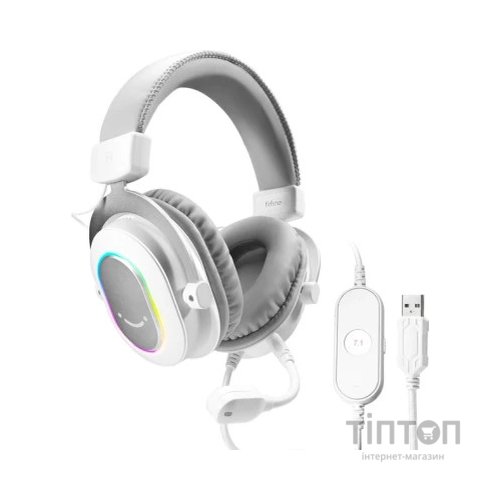 Навушники Fifine H6 RGB 7.1 White (H6W)