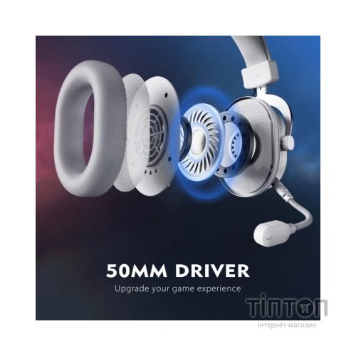 Навушники Fifine H6 RGB 7.1 White (H6W)