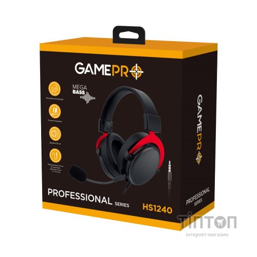 Навушники GamePro HS1240 Black/Red (HS1240)