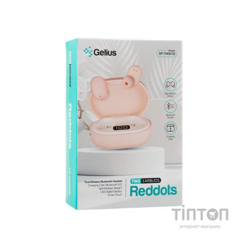 Навушники Gelius Pro Reddots TWS Earbuds GP-TWS010 Pink (00000082298)
