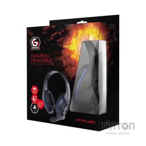 Навушники Gembird GHS-05-B Black-Blue (GHS-05-B)