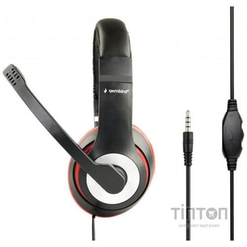 Навушники Gembird MHS-03-BKRD Black/Red (MHS-03-BKRD)