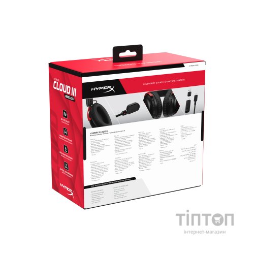 Навушники HyperX Cloud III Wireless Black-Red (77Z46AA)