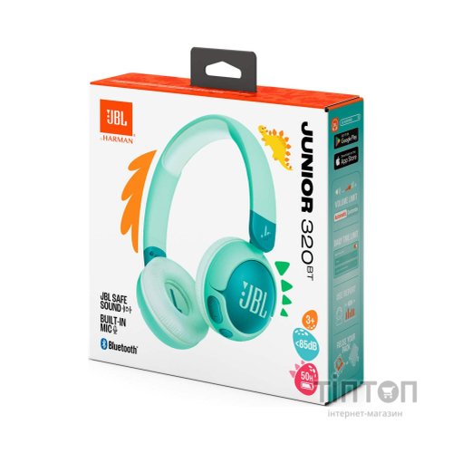 Навушники JBL JR 320BT Green (JBLJR320BTGRN)