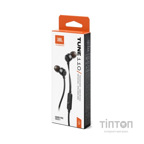 Навушники JBL Tune 110 Eco Black (JBLT110BLKE)