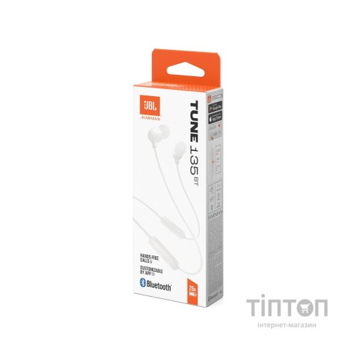 Навушники JBL Tune 135BT White (JBLT135BTWHT)