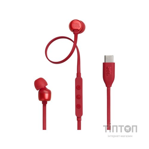 Навушники JBL Tune 310C USB-C Red (JBLT310CRED)