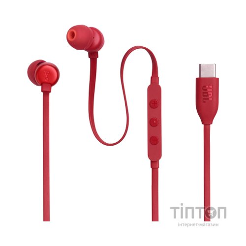Навушники JBL Tune 310C USB-C Red (JBLT310CRED)