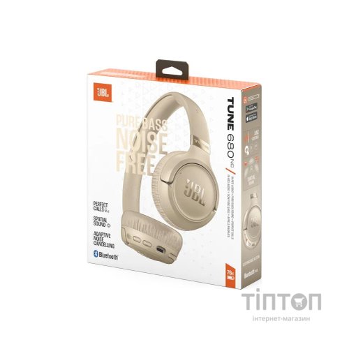 Навушники JBL Tune 680 NC Beige (JBLT680NCBEG)
