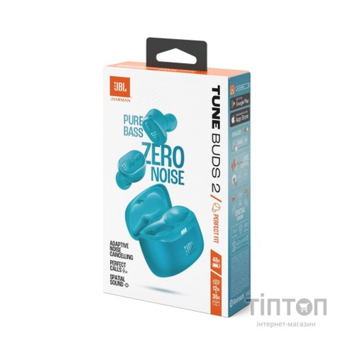 Навушники JBL Tune Buds 2 Turquoise (JBLTBUDS2TQE)