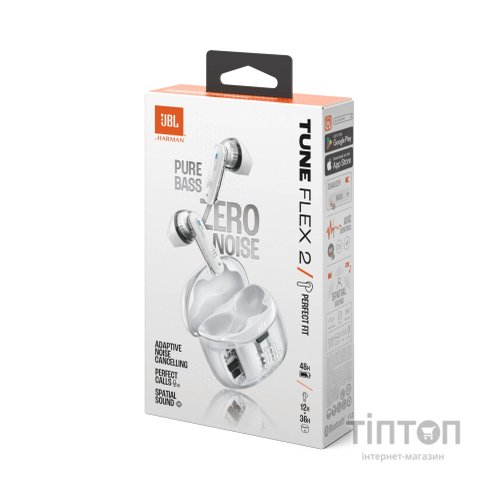Навушники JBL Tune Flex 2 Ghost White (JBLTFLEX2GWHT)