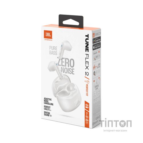 Навушники JBL Tune Flex 2 White (JBLTFLEX2WHT)