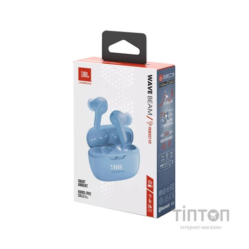 Навушники JBL Wave Beam TWS Blue (JBLWBEAMBLU)