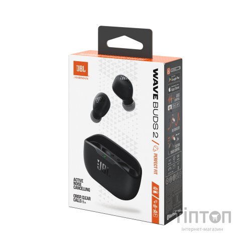 Навушники JBL Wave Buds 2 Black (JBLWBUDS2BLK)