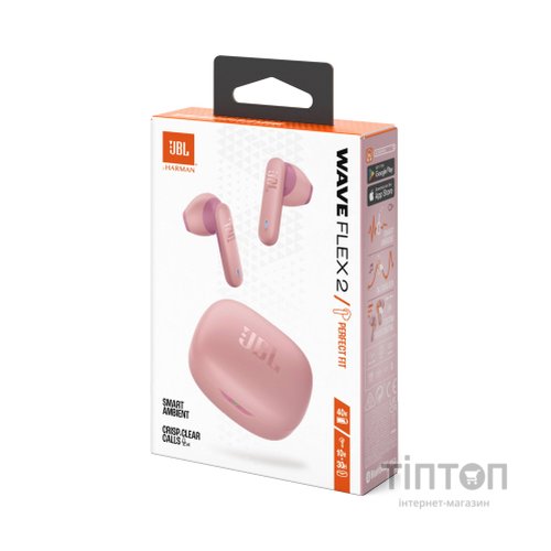 Навушники JBL Wave Flex 2 Pink (JBLWFLEX2PIK)