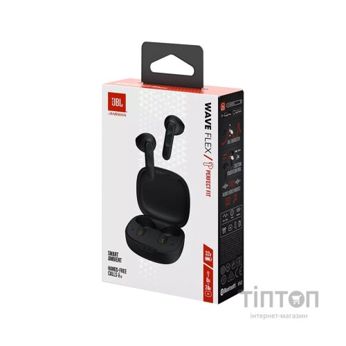Навушники JBL Wave Flex TWS Black (JBLWFLEXBLK)